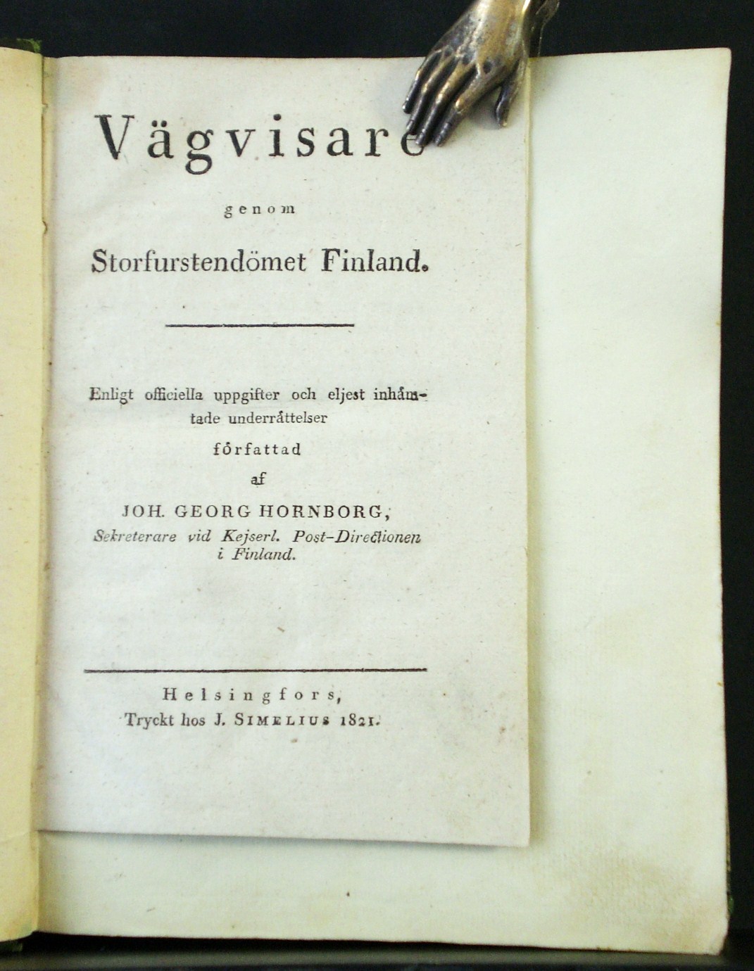 Hornborg, Joh. Georg: Vägvisare genom Storfurtsendömet i Finland