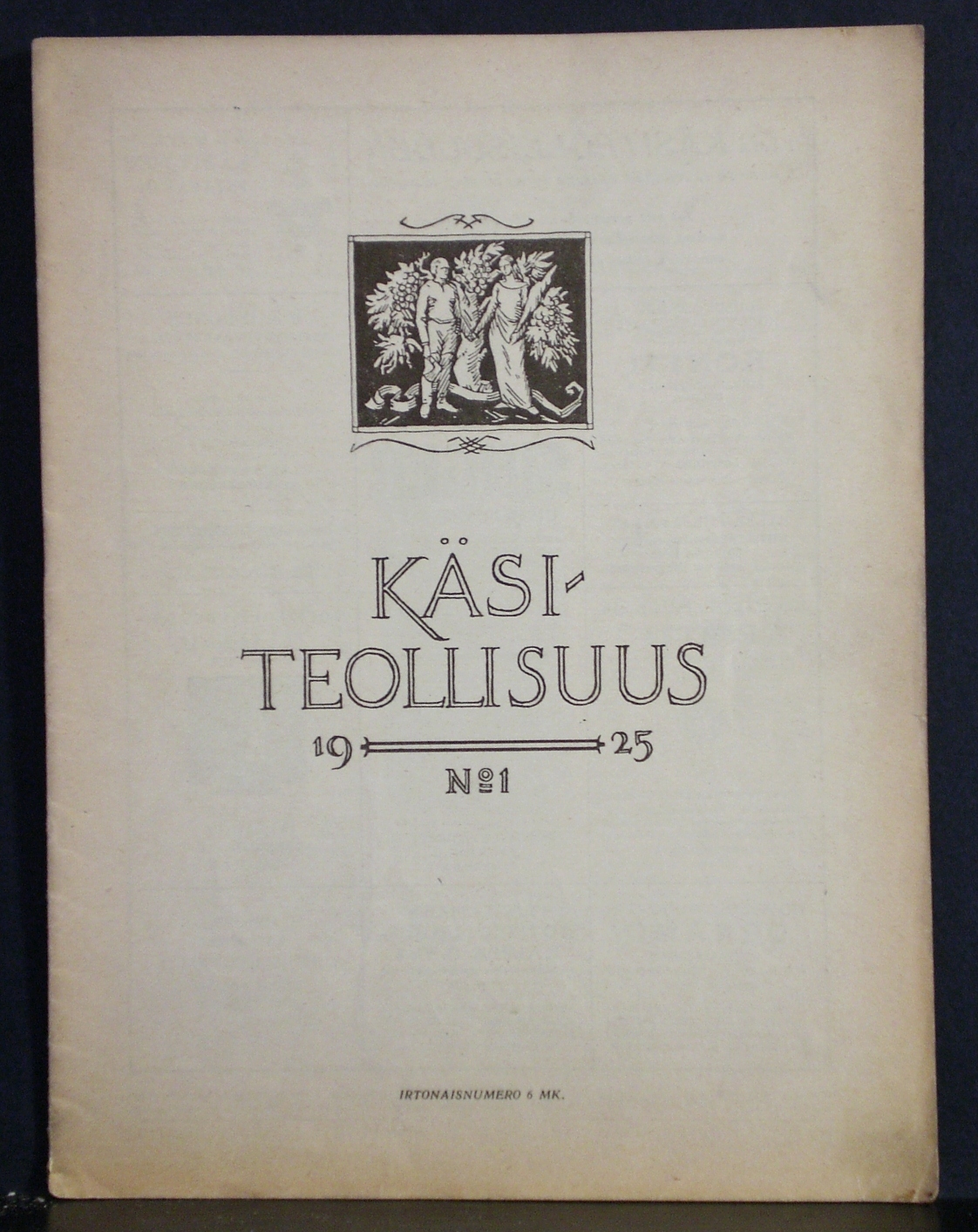 Käsiteollisus N:o 1. 1925 - muu taideteollisuus ja design
