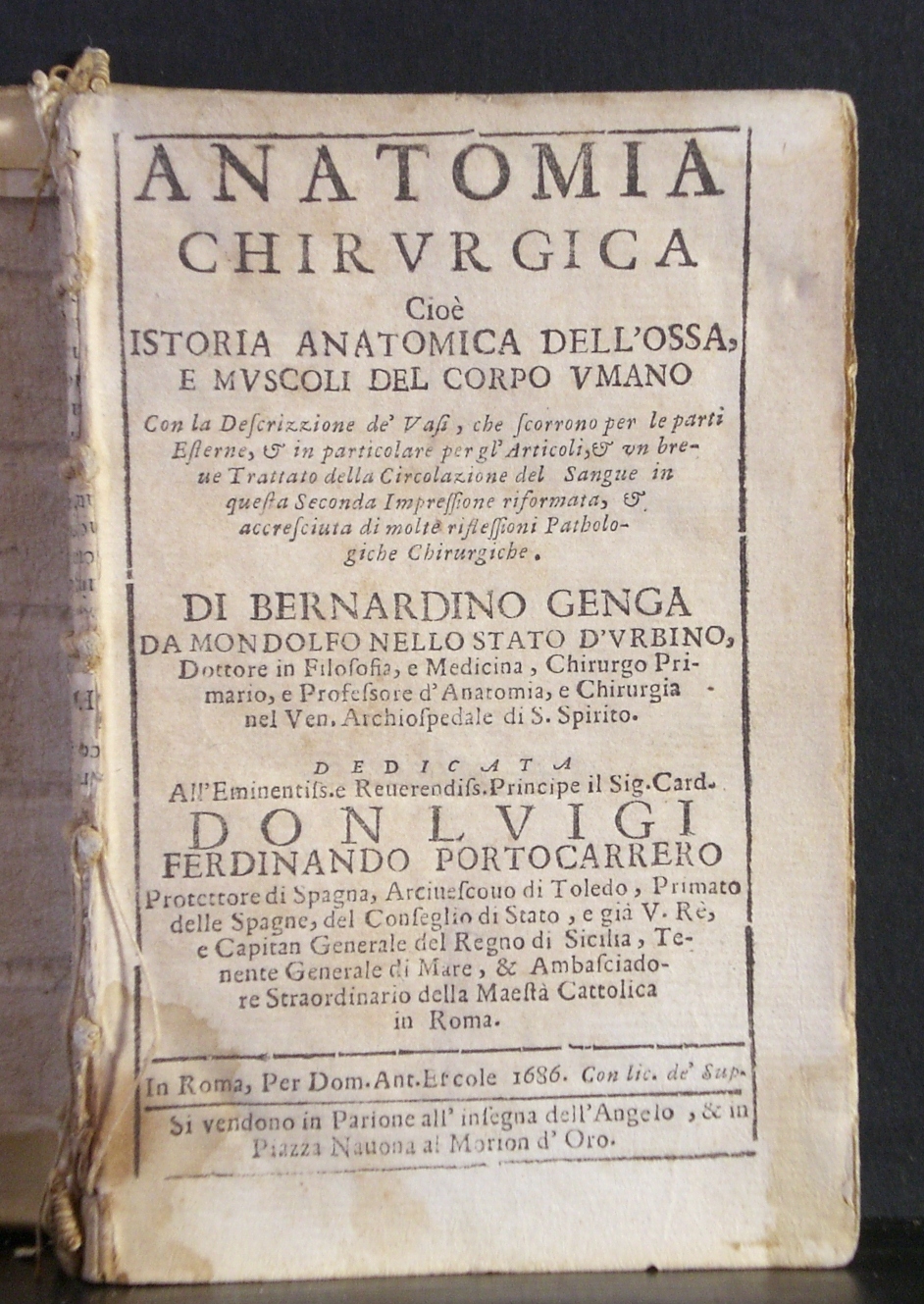 BERNARDINO GENGA Anatomia chiurgica (1686)
