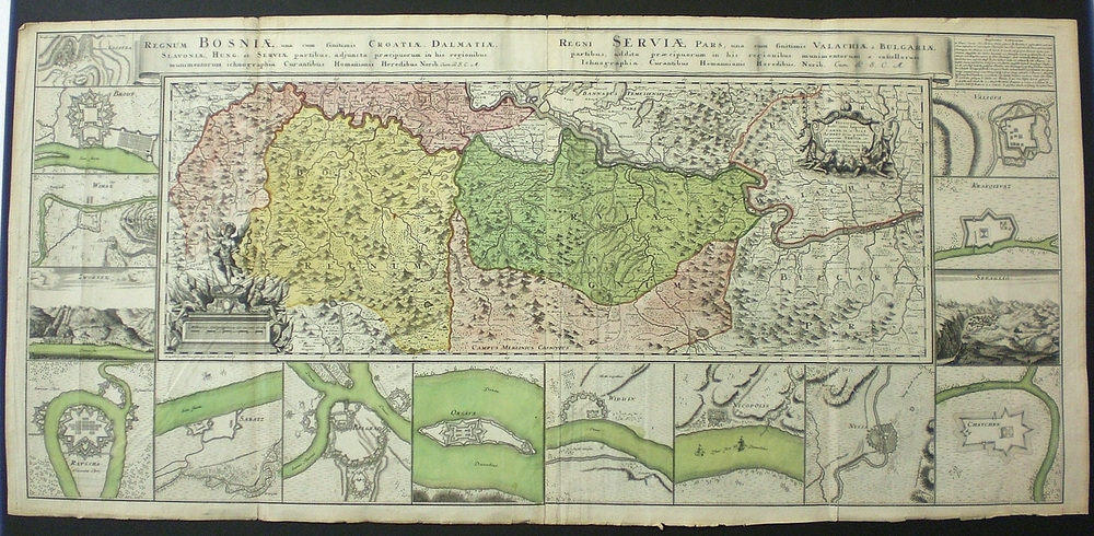 Homann heirs: Regnum Bosniae, una cum finitimis Croatiae, Dalmatiae, Slavoniae et Serviae partibus