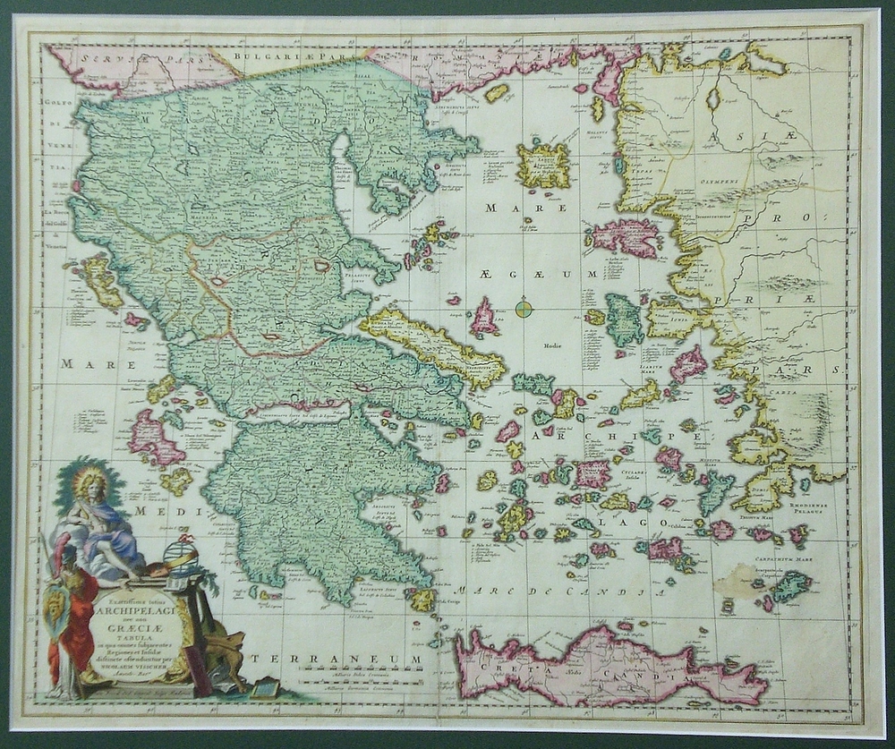 Visscher, Nicolaus: Exactissima totius Archipelagi nec non Graeciae Tabula in qua omnes subjacentes Regiones et Insulae