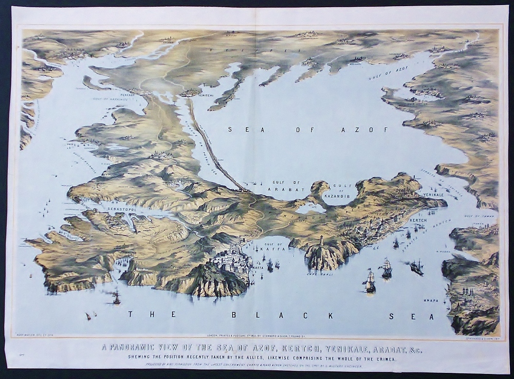 A panoramic view of the Sea of Azof, Kertch, Yenikale, Arabat...