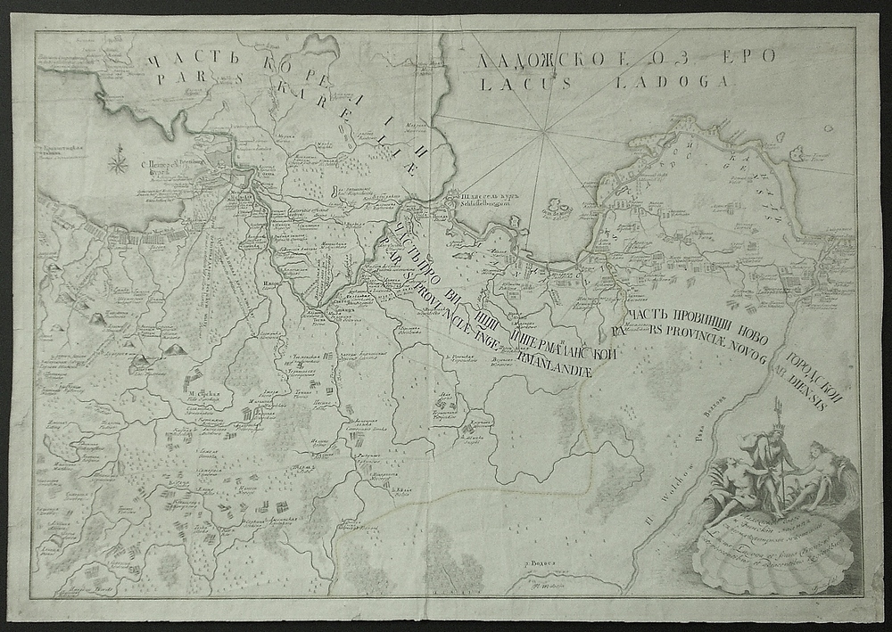 de L'Isle, J.N.: Ladozhskoe ozero i Finskii zaliv. Lacus Ladoga et Sinus Finnicus.