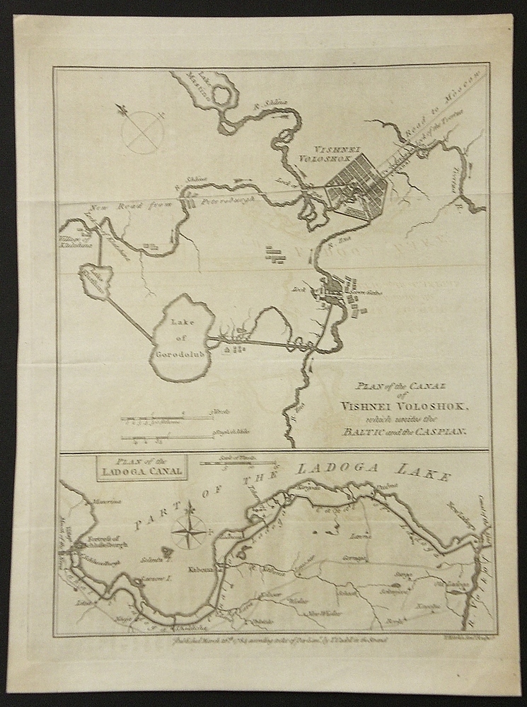 Cadell, T.: Plan of the Canal of Vishnei Voloshok. Plan of the Ladoga Canal