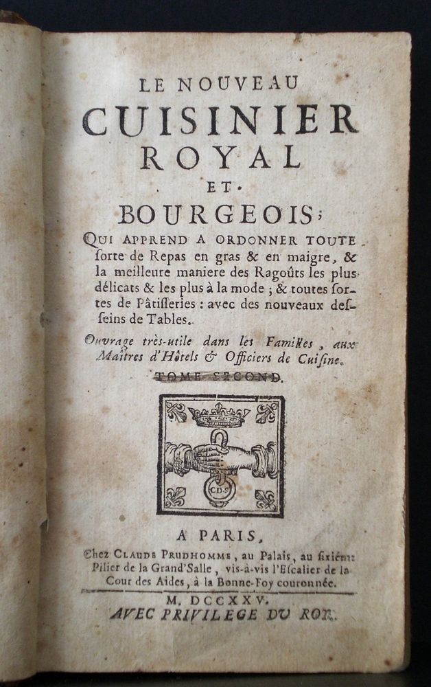 Le nouveau Cuisinier Royal et Bourgeois (1725)