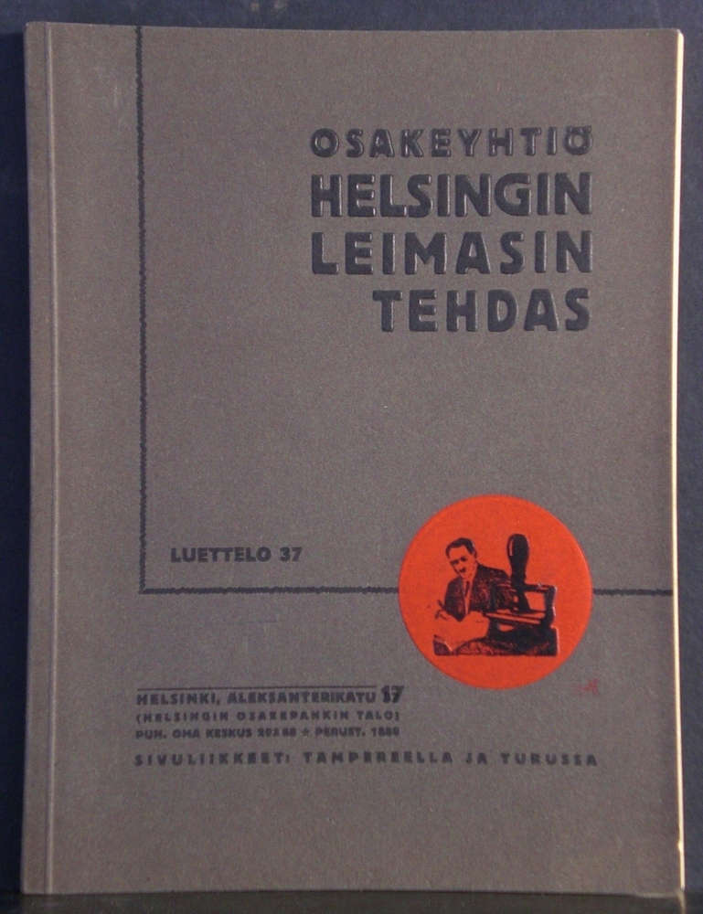 Osakeyhtiö Helsingin Leimasintehdas. Luettelo N:o 37