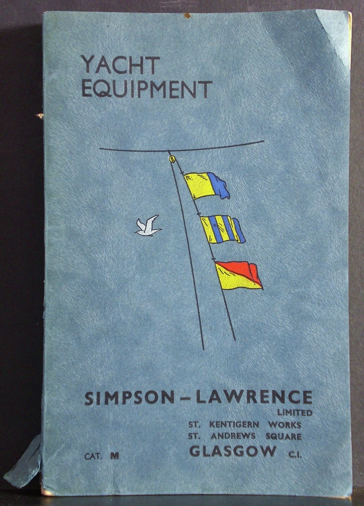 Yacht Equipment. Catalogue 5. Simpson-Lawrence Limited (1938)