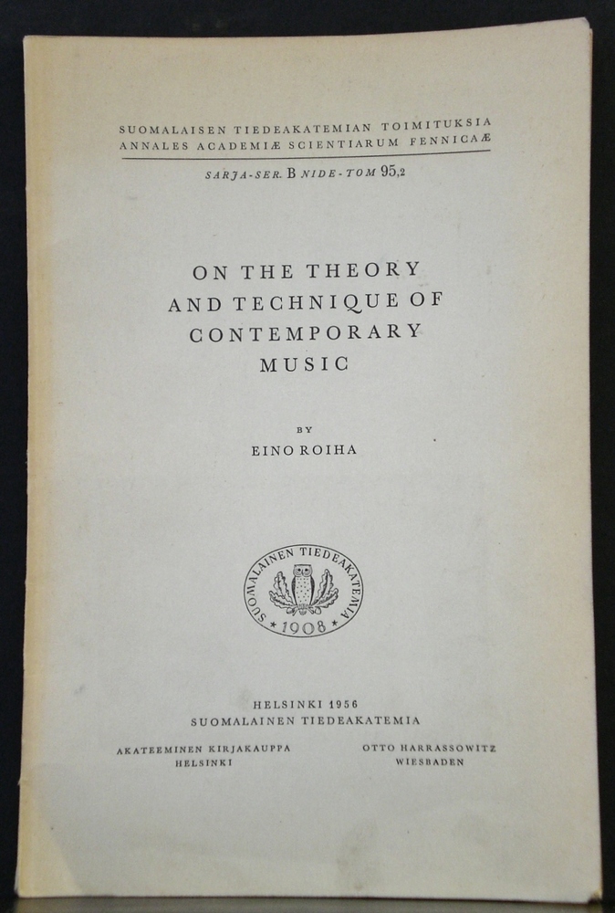 On the theory and technique of contemporary music