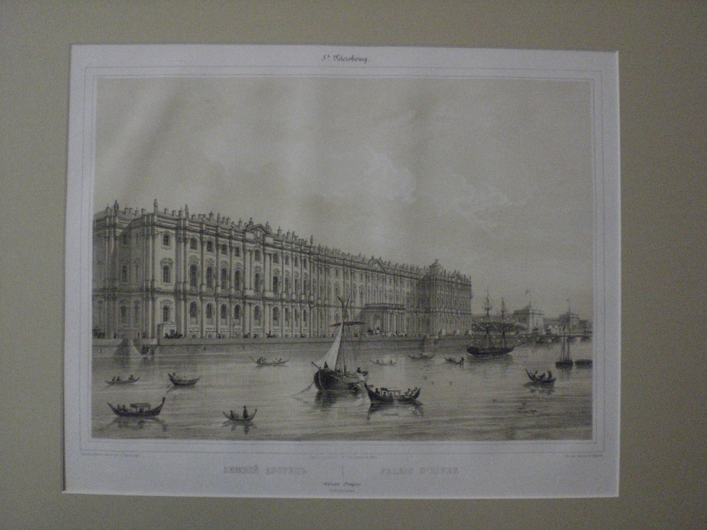 Dessiné J. Charlemagne, Lith. par Jacottet et Regamey: Зимний дворецъ - Palais d'Hiver