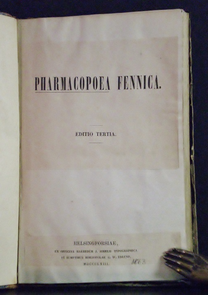 Pharmacopoea Fennica. Editio tertia - lääketiede