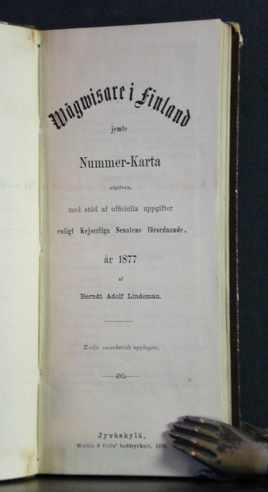 Lindeman, Bernt Adolf: Wägwisare i Finland jemte nummer-karta