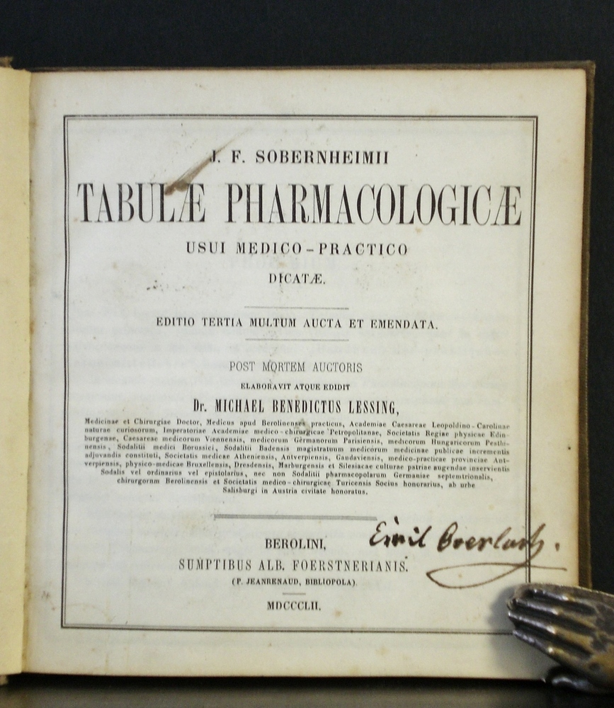 Tabulae pharmacologicae usui medico-practico dicatae (1852)