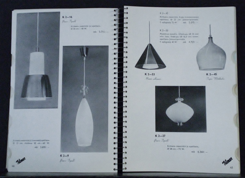 IDMAN LIGHTING CATALOGUE N:O 142, 1958