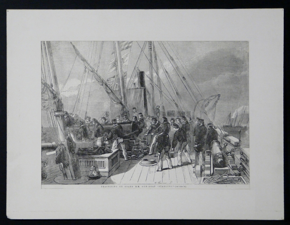 Practising on board H.M. gun-boat "Starling"