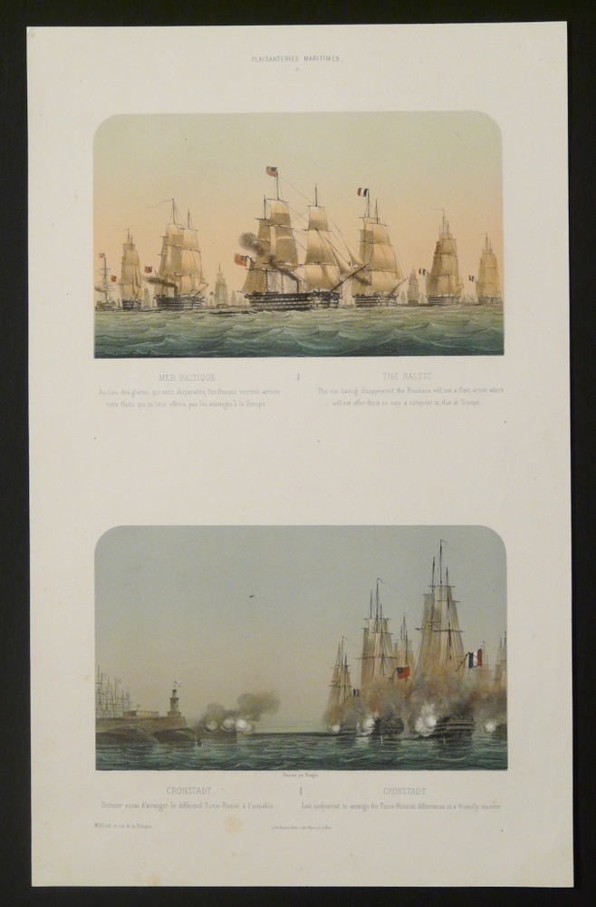 Plaisanteries maritimes. Mer Baltique. The Baltic. Cronstadt