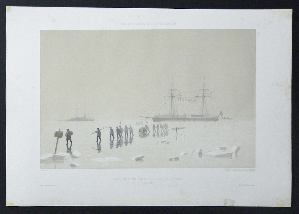 Cicéri, Eugéne - Bayot, A. - Morel Fatio, Antoine: Nos souvenirs de Kil-Bouroun. Effet de brume sur la glace un jour de dégel (Janvier 1856)