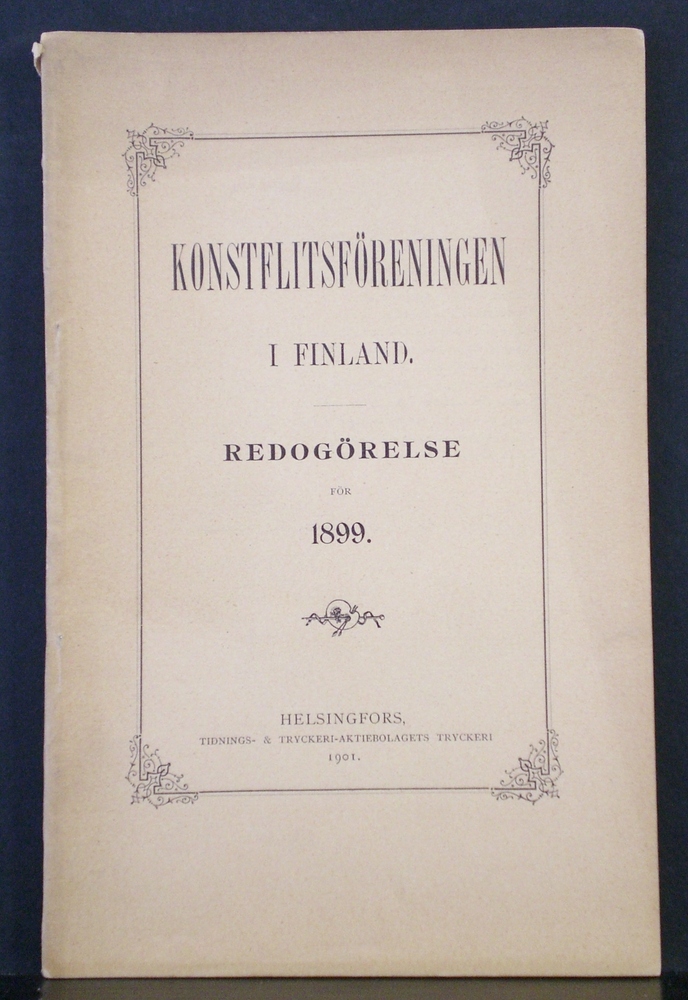 Konstflitsföreningen i Finland. Redogörelse för 1899 - taideteollisuus