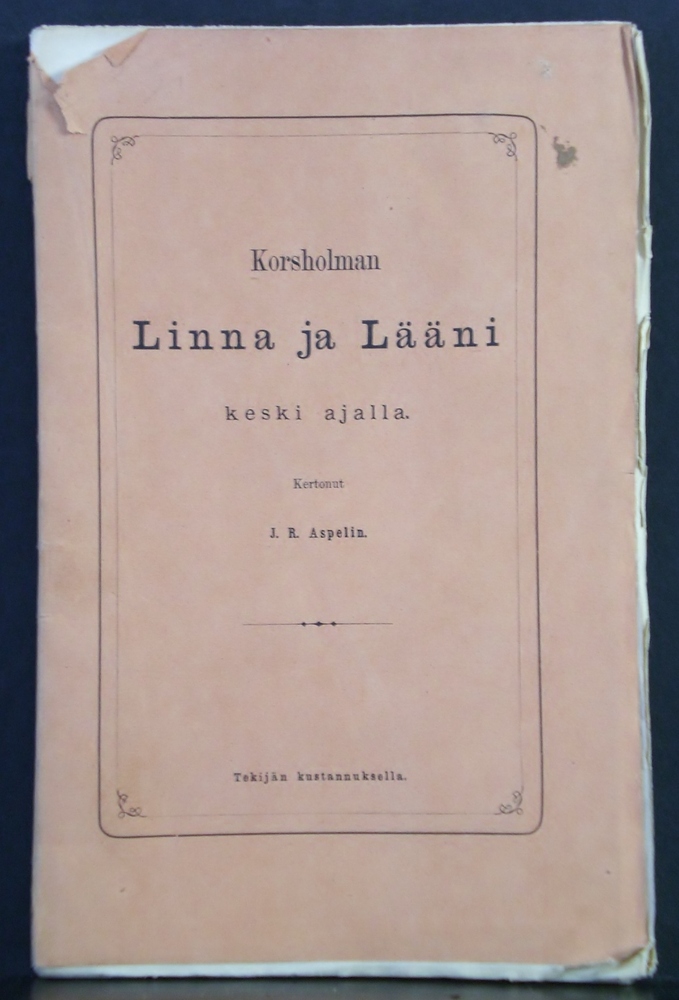 Aspelin, J.R.: Korsholman linna ja lääni keskiajalla
