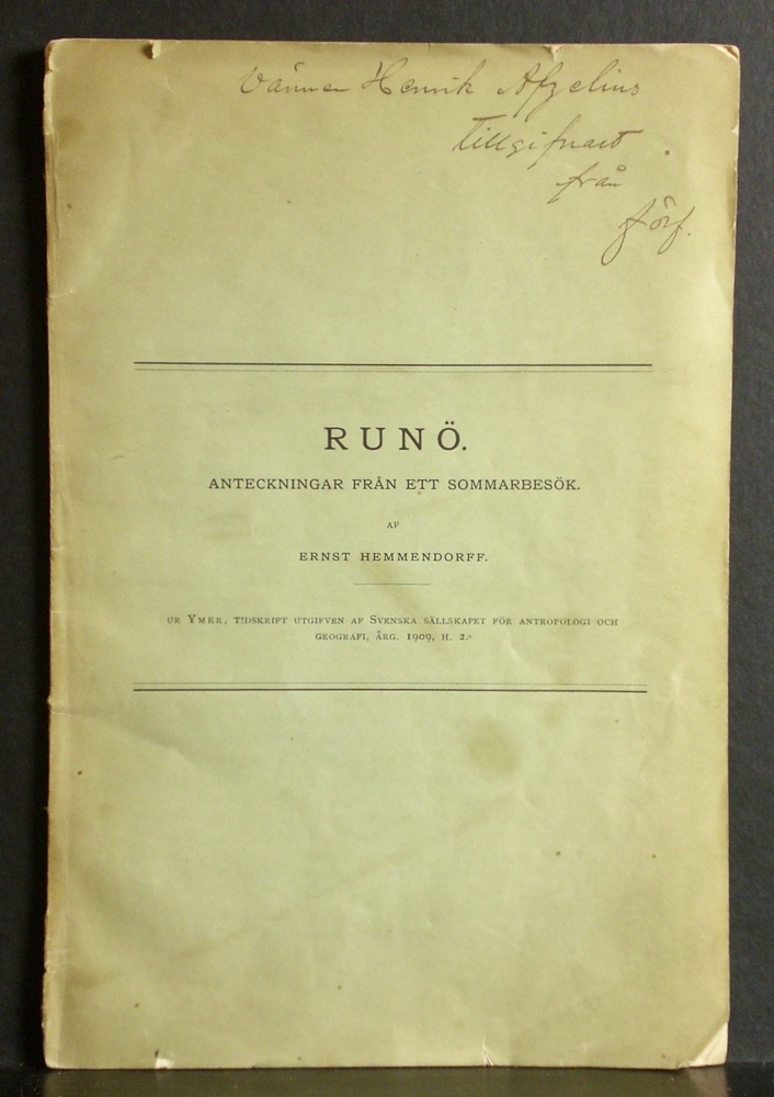 Runö. Anteckningar från ett sommarbesök (1909)