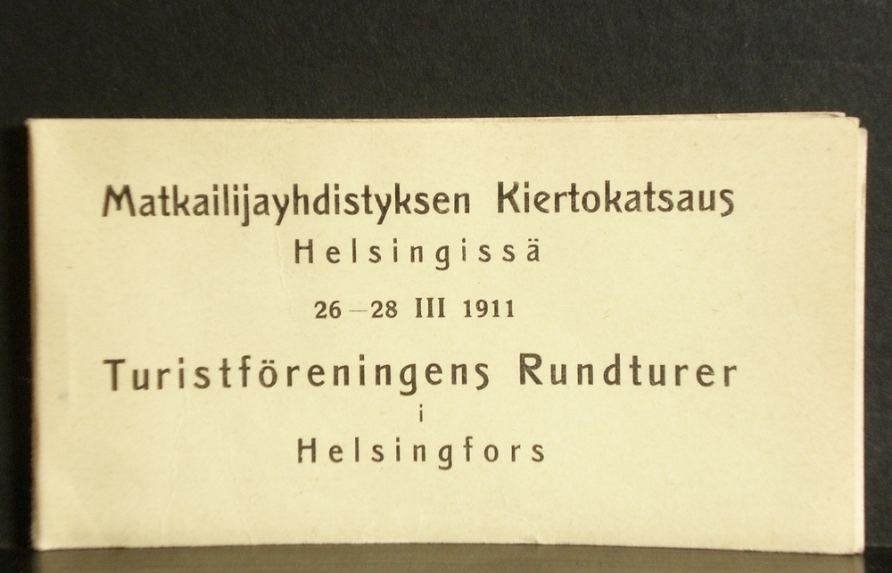 Helsinki - Helsingfors.: Matkailijayhdistyken kiertokatsaus Helsingissä 26-28 III 1911. Turistföreningens rundturer i Helsingfors - kaupungit