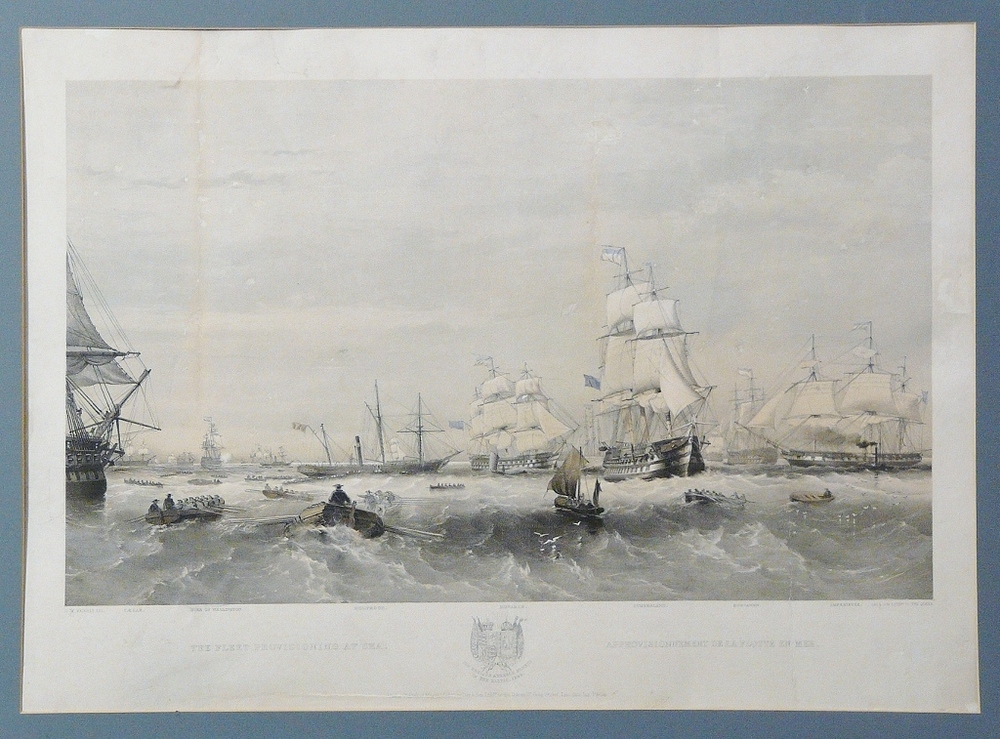 Brierly, O.W.: The Fleet Provisioning at Sea. Approvisionnement de la Flotte en Mer