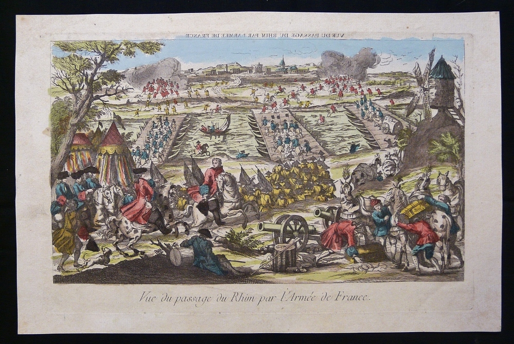 Vue d'Optique: Vue du passage du Rhin par l'Armée de France