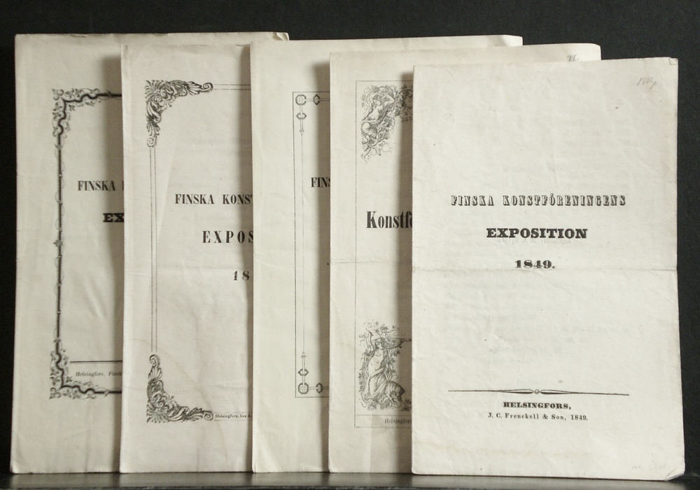 Finska konstföreningens exposition 1849, 1851, 1852, 1853, 1854