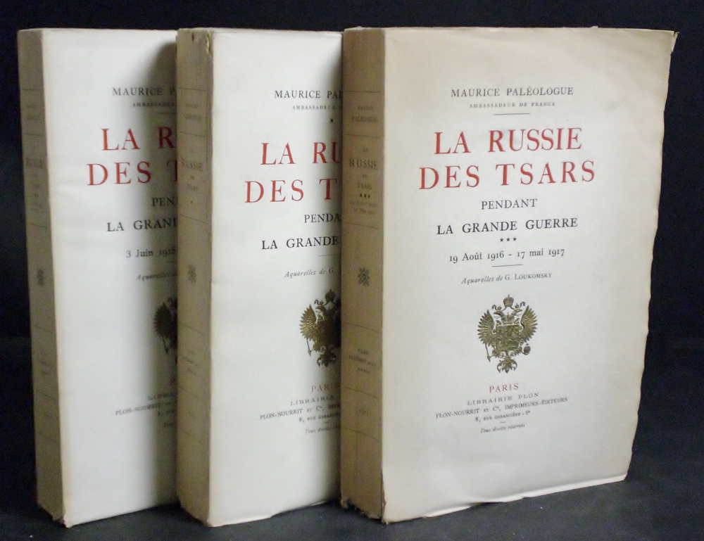 Paléologue, Maurice: La Russie des Tsars Pendant La Grande Guerre, I-III. I; La Grand Guerre 20 Juillet 1914 - 2 Juin 1915. II; La Grand Guerre 3 Juin 1915 - 18 Aout 1916. III; La Grand Guerre 19 Aout 1916 - 17 Mai 1917 - Venäjän historia ja maantiede