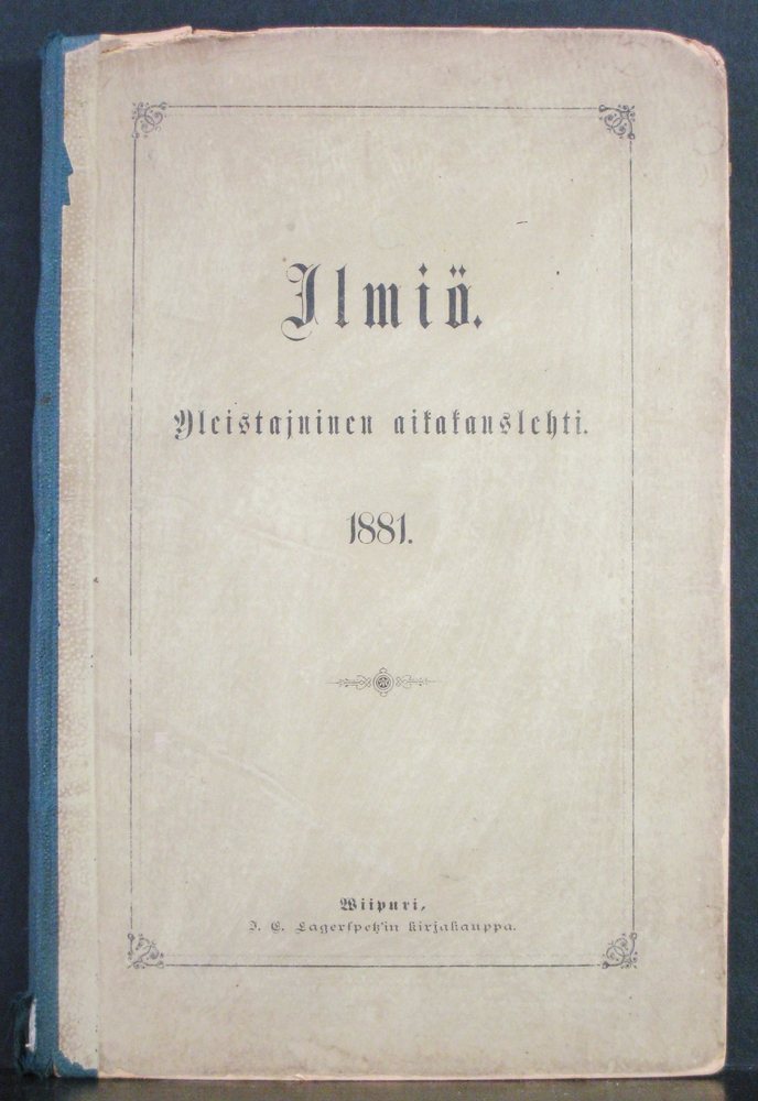 Ilmiö. Yleistajuinen aikakauslehti 1881
