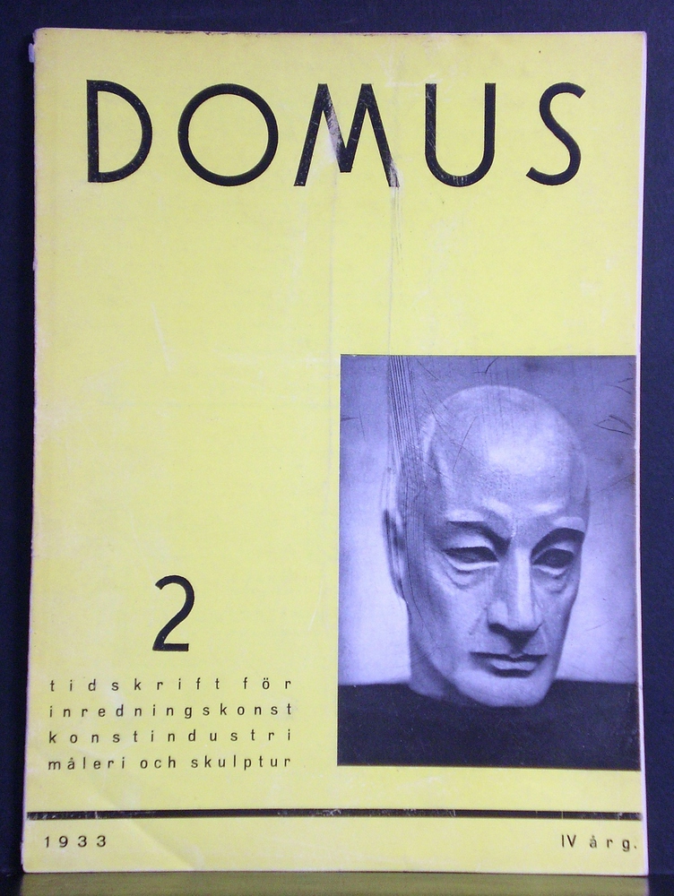 Domus. No. 2. Tidskrift för inredningskonst, konstindustri, måleri och skulptur. Årg. 4. 1933