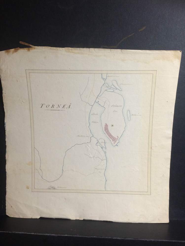 TORNEÅ - TORNIO. Handgjord karta, käsintehty kartta (1800)
