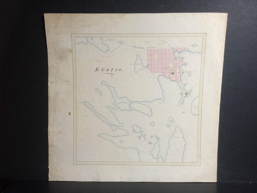KUOPIO. Handgjord karta, käsintehty kartta (1800)