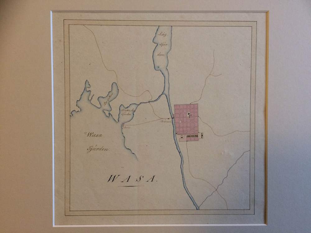 WASA - VAASA. Handgjord karta. Käsintehty kartta (1800)
