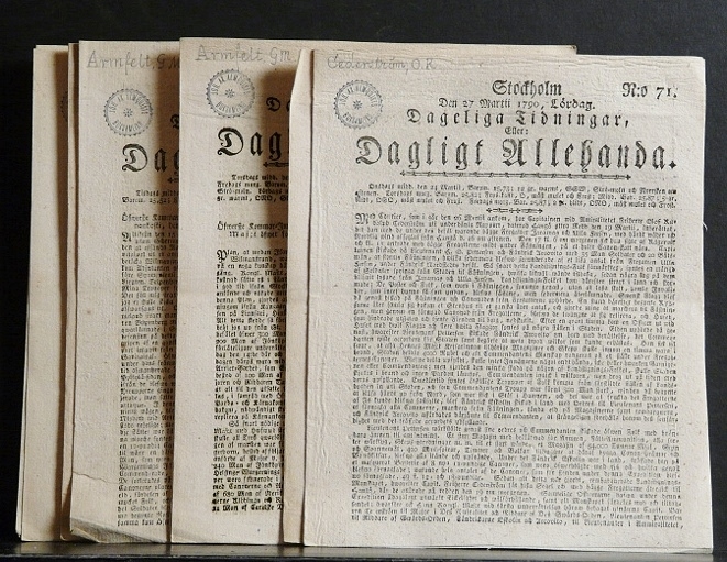 Dageliga Tidningar eller Dagligt Allehanda. 1790