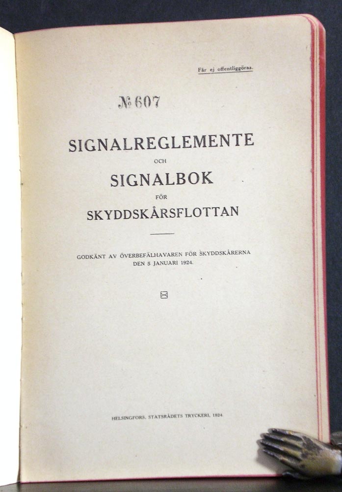 Signalreglemente och signalbok för skärgårdsflottan. N:o 607
