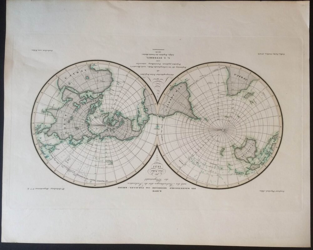 Karte der Magnetischen Meridiane und Parallel-Kreise