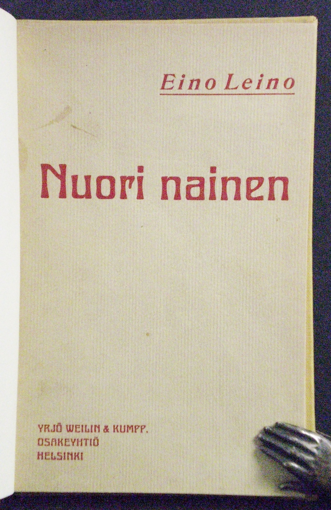 Eino Leino Nuori nainen. Neljä kertomusta (1910)