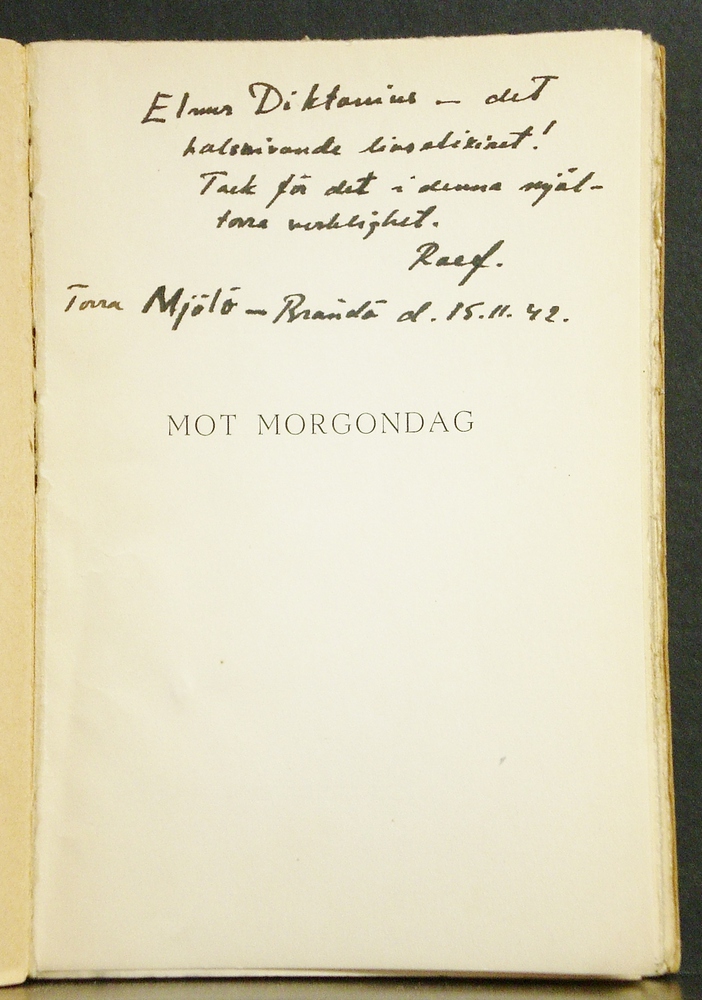 Ralf Parland Mot morgondag. En åhörares betraktelser om musik (1942)