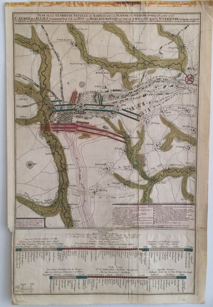 Husson, P.: Plan de la Glorieuse Bataille de Ramelis dans la Plainne de Judoigne donnée le 23 may 1706