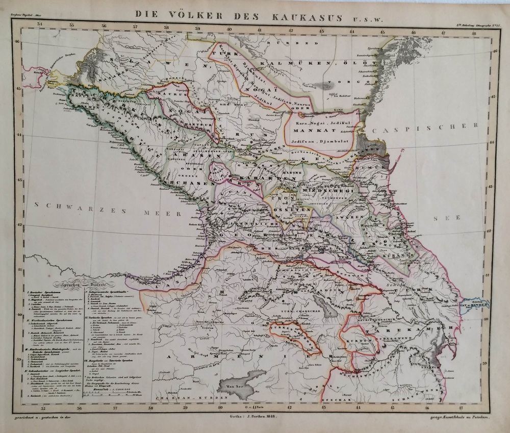 BERGHAUS Die Völker des Caucasus (1848)