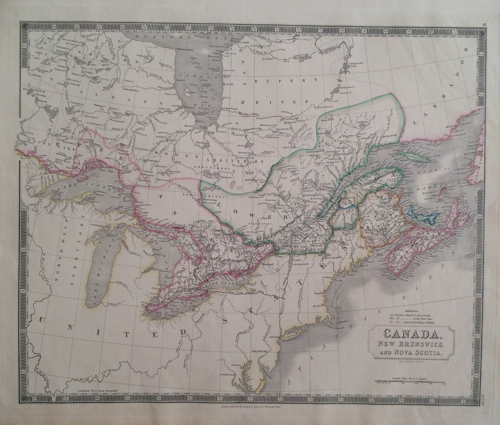 HALL SIDNEY Canada, New Brunswick and Nova Scotia (1830)