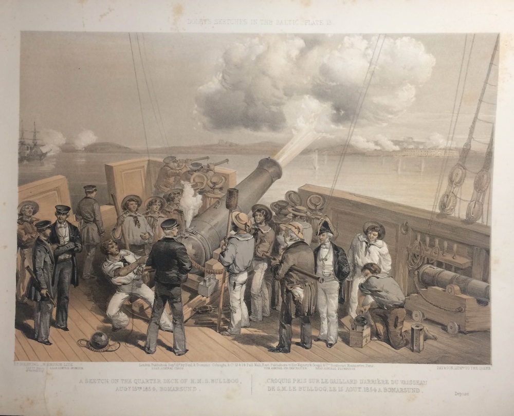 Dolby, E. T.: A sketch on the quarter deck of H.M.S.Bulldog, aug. 15th 1854, Bomarsund