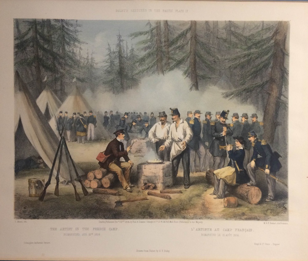 Dolby, E. T.: The artist in the French camp. Bomarsund. Aug. 18th 1854
