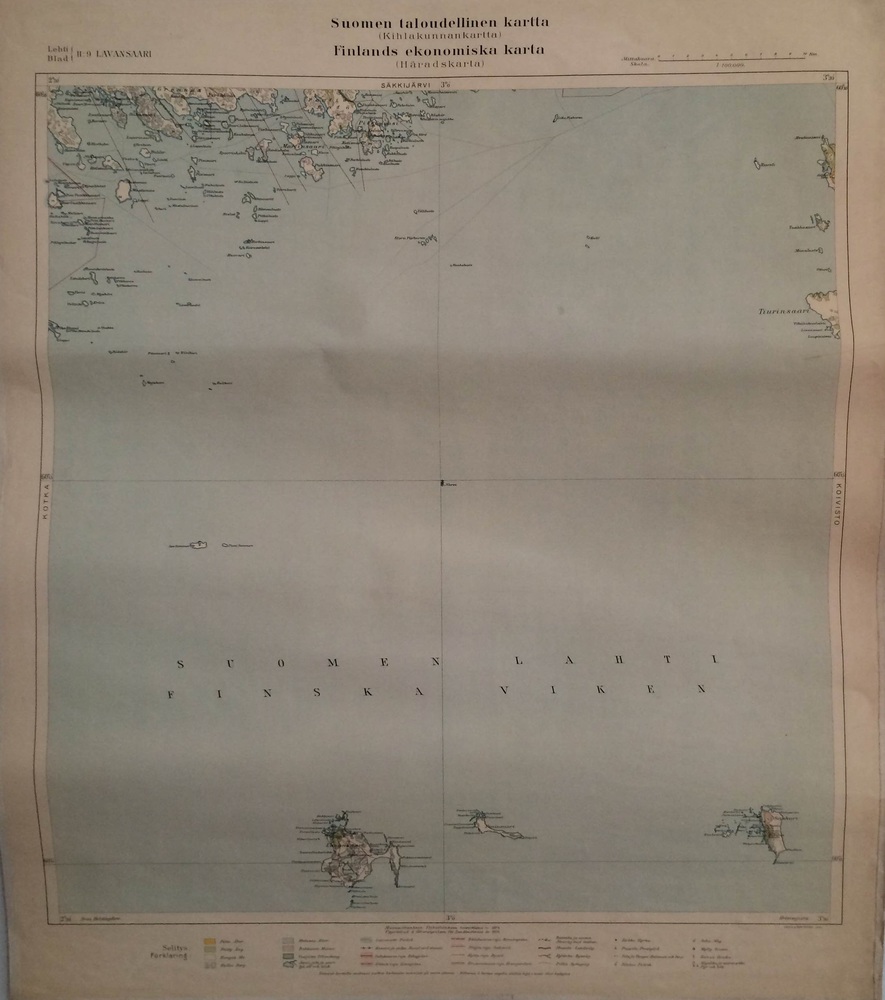 Lavansaari. Suomen taloudellinen kartta (Kihlakunnankartta). Finlands ekonomiska karta (Häradskarta) (1914)