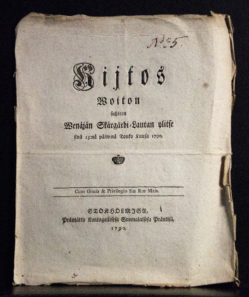 Kijtos woiton suhteen Wenäjän skärgårdi-lautan ylitse sinä 15:nä päiw:nä touko kuusa 1790