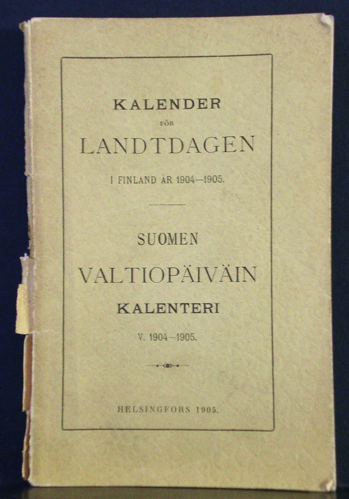 Kalender för Landtdagen i Finland år 1904-1905