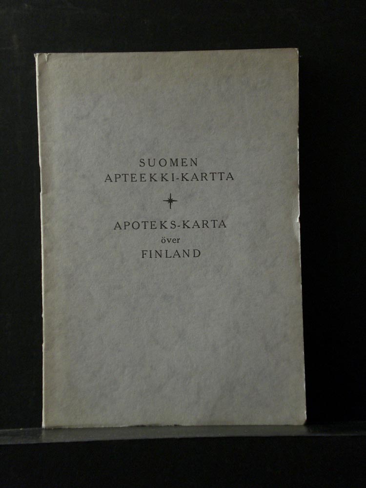 Suomen apteekki-kartta. Apoteks-karta över Finland