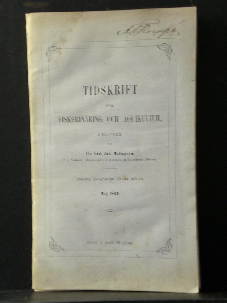 Tidskrift för Fiskenäring och Aquikultur (1869)