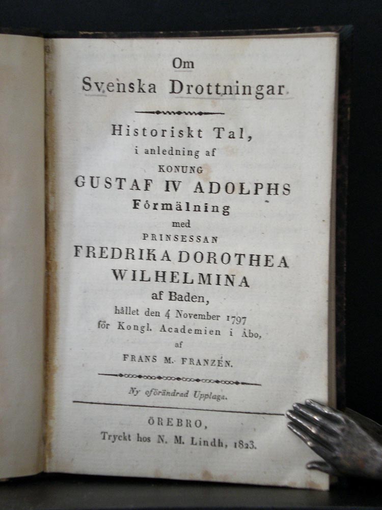 FRANS M. FRANZÉN Om Svenska Drottningar (1823)