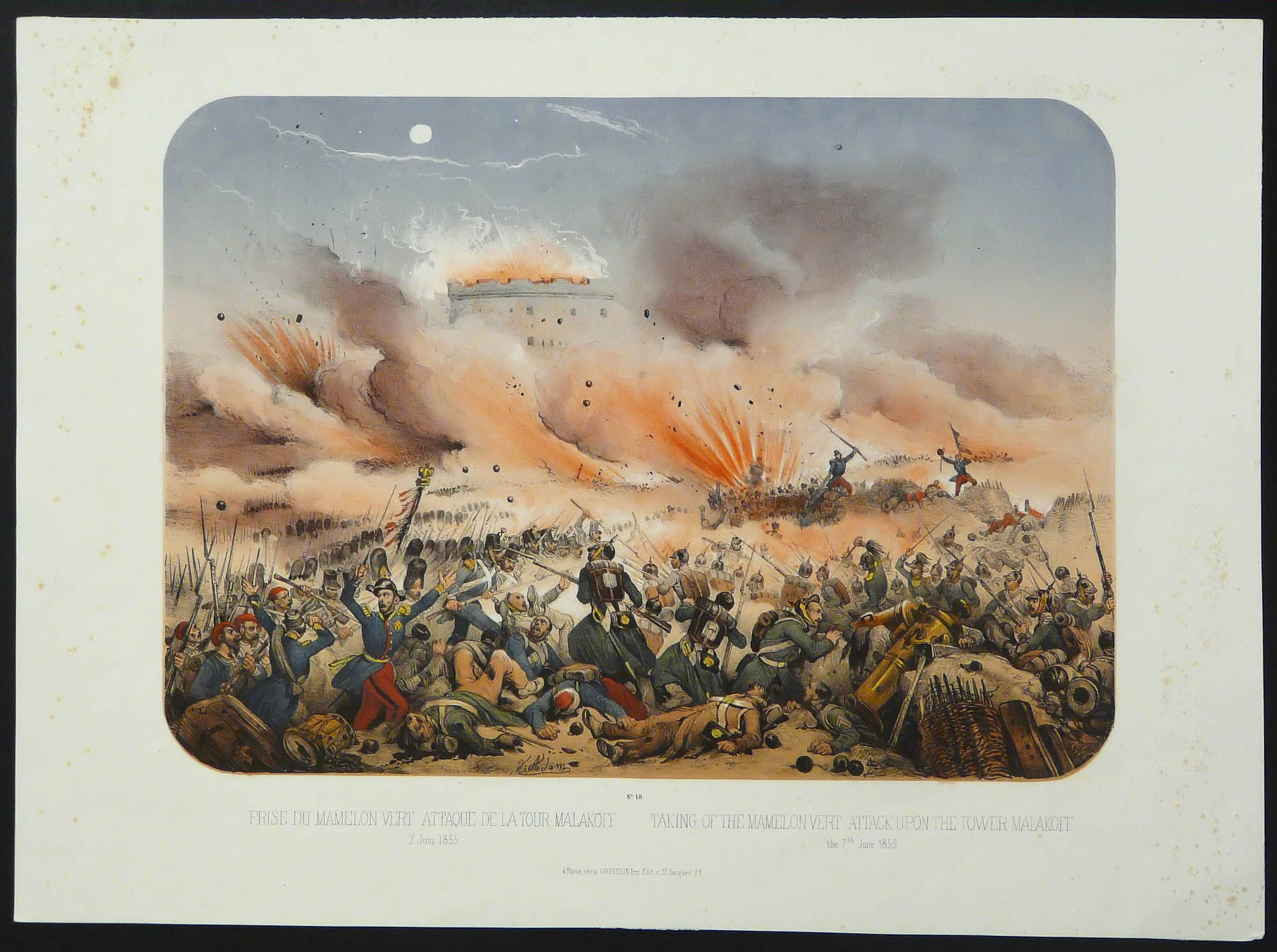 Adam, V.: Taking of the Mamelon vert attack upon the tower Malakoff the 7th. June 1855